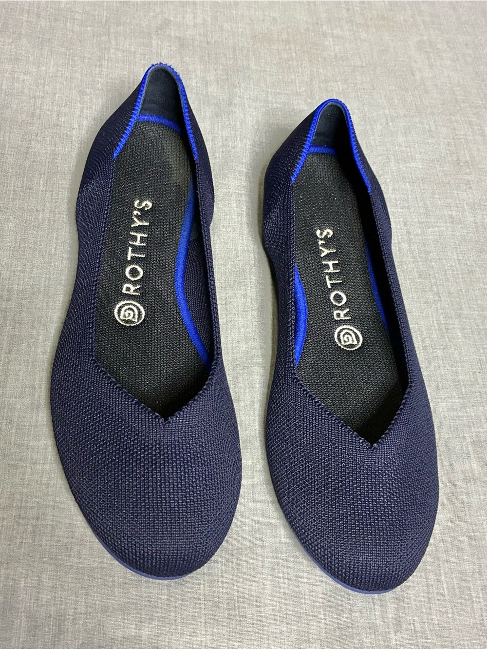 Rothy's The Flat Round-Toe Slip-On Shoes in Maritime Navy Size 9